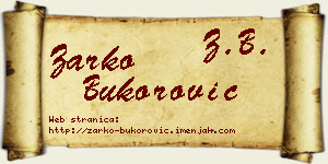 Žarko Bukorović vizit kartica